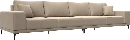 122383 Диван прямой Льюес Лонг (Бежевый/Велюр) Лига Диванов арт.122383