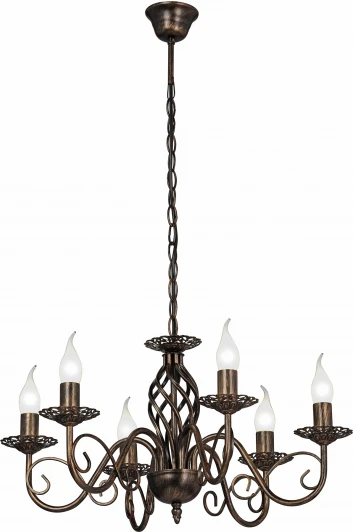 V1104-7/6 Подвесная люстра Vitaluce V1104-7/6 (220V, на цепи, подсвечник, свеча)