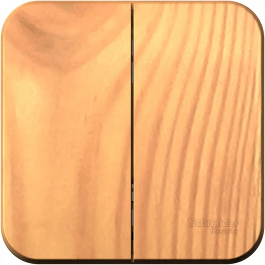 BLNVA105015 Выключатель накладной двухклавишный (ясень) Systeme Electric Blanca BLNVA105015