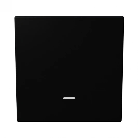 FD3012NPBM Выключатель одноклавишный проходной с подсветкой (черный матовый) Jasmart FD FD3012NPBM