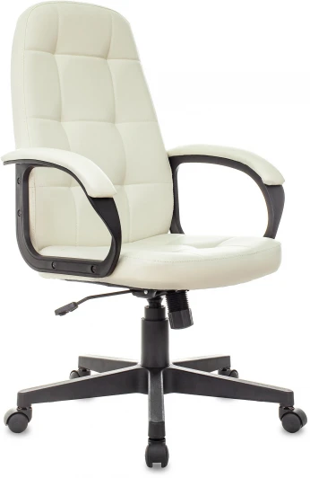 CH 002 IVORY Кресло руководителя Бюрократ CH 002 слоновая кость OR-10 эко.кожа крестов. пластик