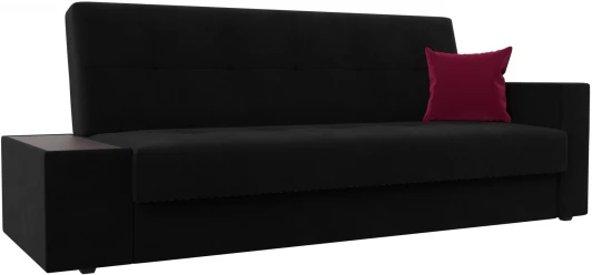 118515L Диван-книжка Лига-020 стол слева (Черный,Бордовый/Микровельвет) Лига Диванов арт.118515L