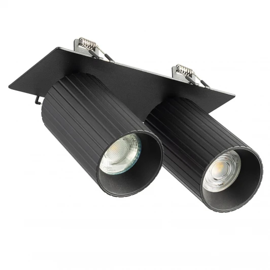 CL512D21R Спот встраиваемый черный рифленый Citilux Axel CL512D21R