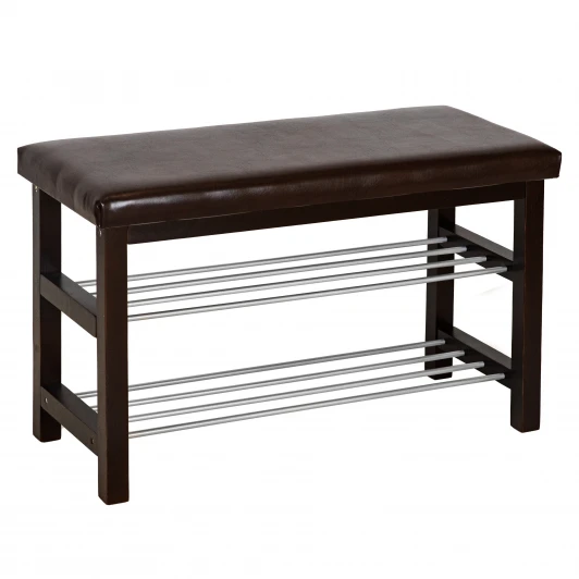 002210 Банкетка BeautyStyle 4 темно-коричневый/экокожа коричневый Mebelik 002210