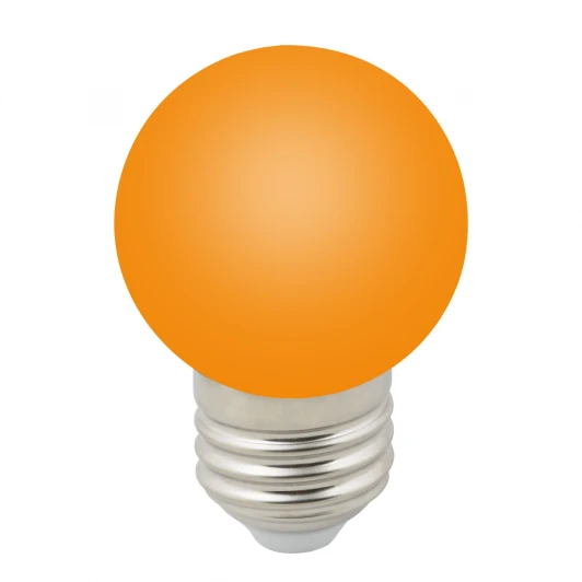 LED-G45-1W/ORANGE/E27/FR/С Лампочка светодиодная шар оранжевая E27 1W Volpe LED-G45-1W/ORANGE/E27/FR/С