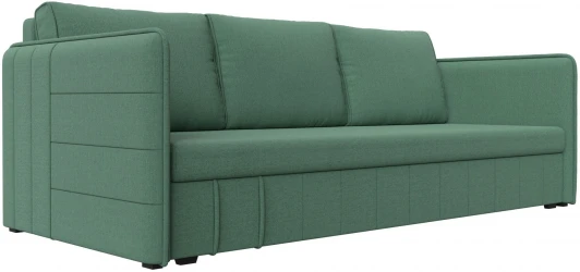 121146 Диван прямой Слим (Зеленый/Рогожка) Лига Диванов арт.121146