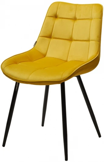 628M04298 Стул MIAMI G062-20 желтый, велюр / черный каркас M-City 628M04298