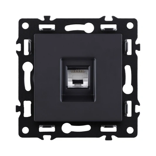 AS-017BK Розетка Ethernet RJ45 черный Kollinger Asthetik AS-017BK