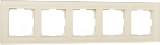W0051141 Рамка на 5 постов (молочный, стекло) W0051141 Werkel (a058817)