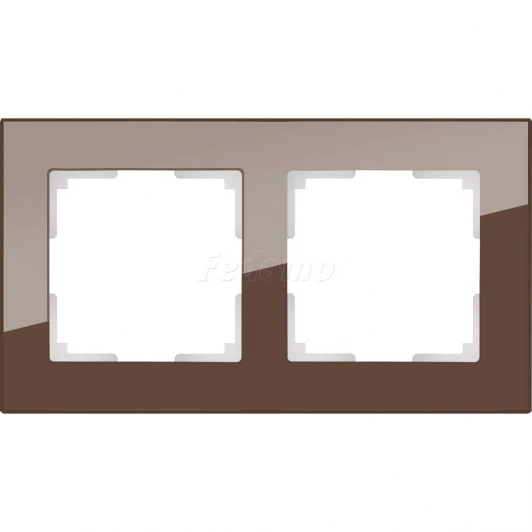 WL01-Frame-02 Рамка на 2 поста Werkel Favorit, мокко