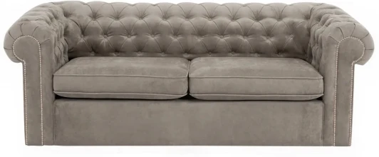 329718 Диван Chesterfield ОГОГО (арт.329718), (Ткань/Серый)