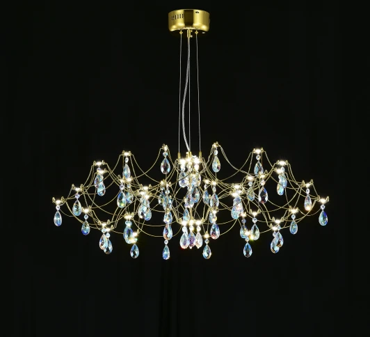 MR2663-60P-50CD Подвесная люстра светодиодная с пультом и хрустальными подвесками K9 MyFar Ersilia MR2663-60P-50СD