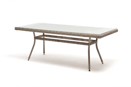 YH-T4766G-2 beige Плетеный стол из искусственного ротанга 200х90см, цвет бежевый 4SIS Латте YH-T4766G-2 beige