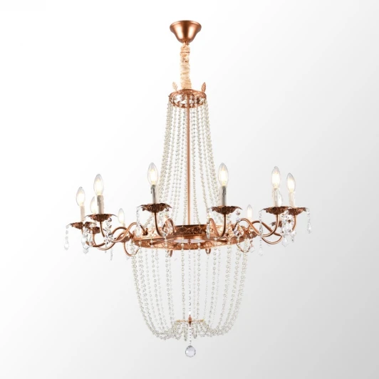 LSP-6003 Подвесная люстра Lussole Rains LSP-6003 (220V, хрусталь, на цепи, подсвечник, свеча)