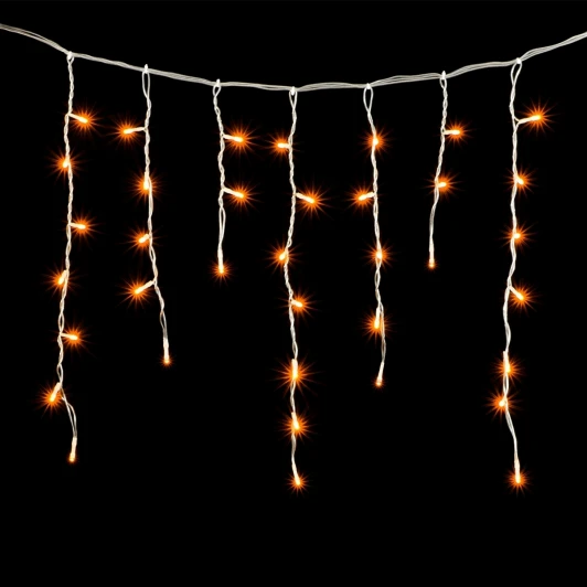 PIL150-10-2Y Гирлянда Бахрома 3,1 x 0,5 м Желтая 220В, 150 LED, Провод Прозрачный ПВХ, IP54