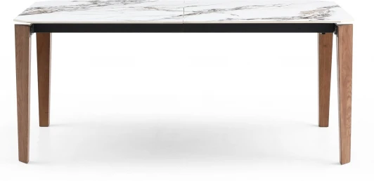 DT8843CW180 white Стол ESF DT8843CW (180) белый мрамор керамика/Керамика,Металл,Дерево