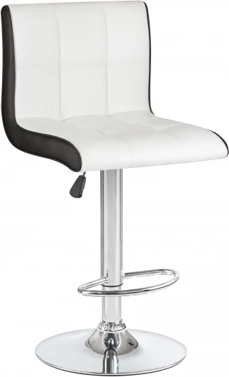 5006-LM CANDY,  цвет сиденья бело-черный, цвет основания хром Стул барный CANDY (бело-чёрный)