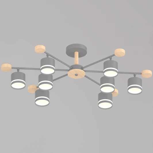 78730-0.3-08 GX53 GREY+WOOD Потолочная люстра на штанге Reluce 78730-0.3-08 GX53 GREY+WOOD