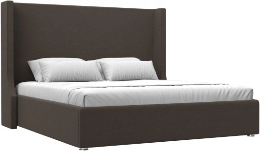 123104 Кровать интерьерная Ларго 180 (Коричневый/Рогожка) Лига Диванов арт.123104