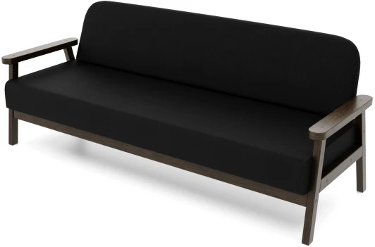 21949 Диван Arsko прямой Флори Б венге велюр черный