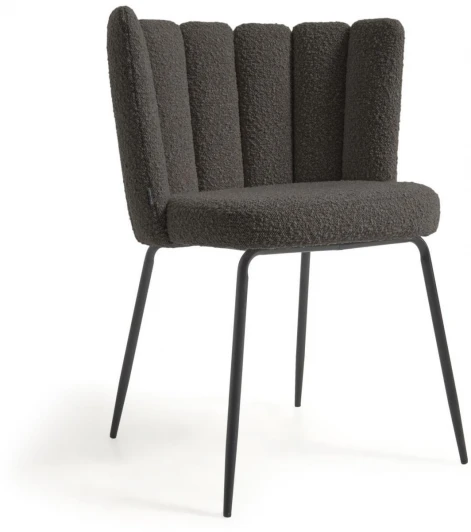 108105 Обеденный стул La Forma (ex Julia Grup) Aniela (Черный/ Пена,Металл,Фанера)