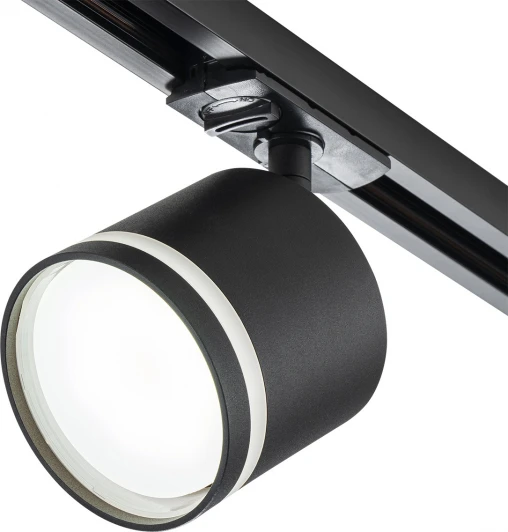 20009TRA/02 SBK Трековый светильник однофазный Escada 20009 1x15Вт GX53, металл, черный матовый (220V, круглые)