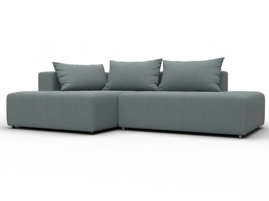 134811L Диван угловой Лига-103 НПБ угол левый (ДСП,Брус,Фанера,Рогожка/Серый) Лига Диванов 134811L