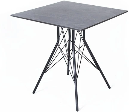 3029-63-63-SHT-TU2-1(TU24) "Конте" интерьерный стол из HPL 63x63см, цвет "серый гранит" 4SIS арт.УТ-00002763