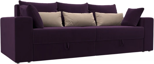 105754 Диван прямой Мэдисон (Фиолетовый,Бежевый/Велюр) Лига Диванов арт.105754