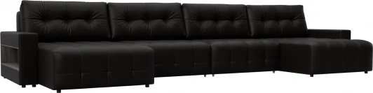 128988 Диван п-образный с полками Лига-053 НПБ Лонг Лига Диванов (Экокожа) арт.128988
