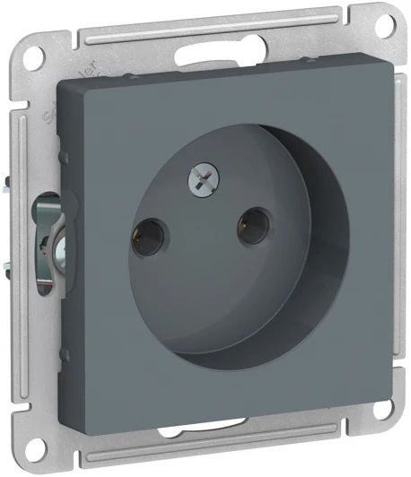 ATN000741 Розетка встраиваемая без заземления (грифель) Systeme Electric AtlasDesign ATN000741