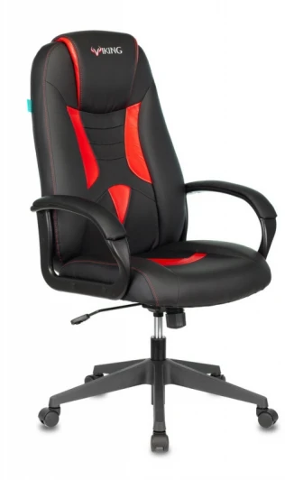 VIKING-8N/BL-RED Кресло игровое Zombie VIKING-8N черный/красный искусственная кожа крестовина пластик