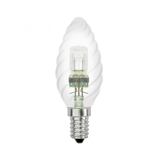 HCL-42/CL/E14 candle twisted Лампочка галогенная свеча прозрачная E14 42W Uniel HCL-42/CL/E14 candle twisted