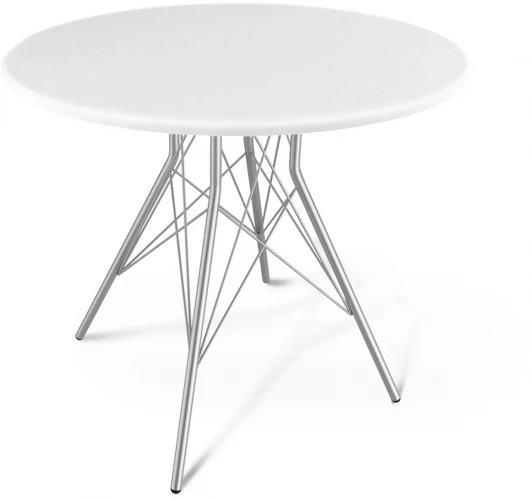 4000188201 Стол SHT-TU2-1/80 МДФ хром лак/белый Sheffilton SHT-TU2-1 4000188201