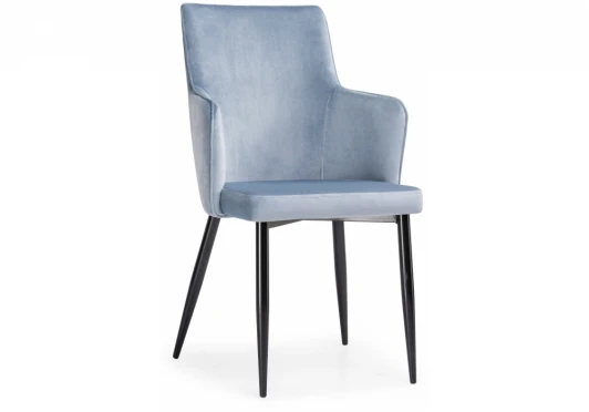 15007 Обеденный стул на металлокаркасе Woodville Benza blue / black 15007