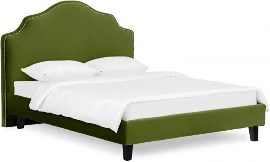 663258 Кровать Queen II Victoria L 1600 ОГОГО (арт.663258), (Ткань/Зеленый)