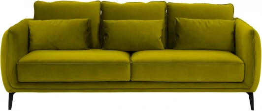583335 Диван Amsterdam трехместный ОГОГО (арт.583335), (Ткань/Оливковый)