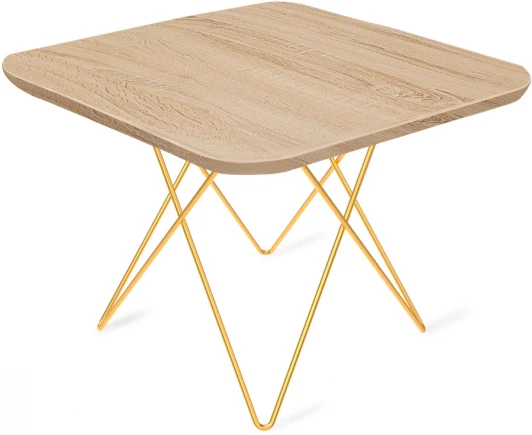 6310373202 Столик журнальный SHT-TU37/ЛДСП 60/60 золото/дуб сонома Sheffilton 6310373202
