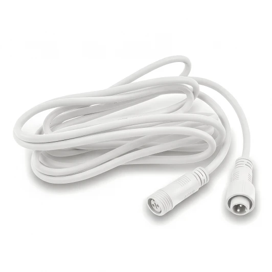 UCX-F90 E/3M/WH Удлинитель для гирлянд серии F90PRO 3м статика/мерцание IP67 белый Uniel UCX-F90 E/3M/WH