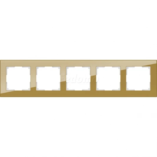 WL01-Frame-05 Рамка на 5 постов Werkel Favorit, бронзовый