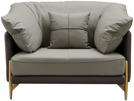 SF035GREY6623 Кресло ESF ARTE NAPPA SF035 серый 6623-темно серый /Кожа