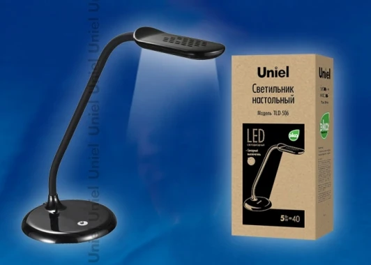 TLD-506 Black/LED/550Lm/5000K Офисная настольная лампа Uniel TLD-506 Black/LED/550Lm/5000K