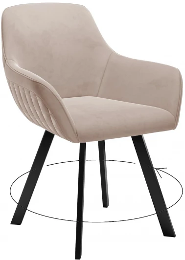 00-00066467 Стул DikLine 248 поворотный, Z128 бежевый, ножки черные