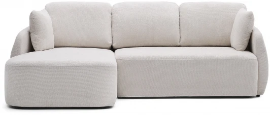 251372 Laira 3-местный диван-кровать из шенилла с шезлонгом слева цвет экрю 246 см La Forma (ex Julia Grup) арт.251372