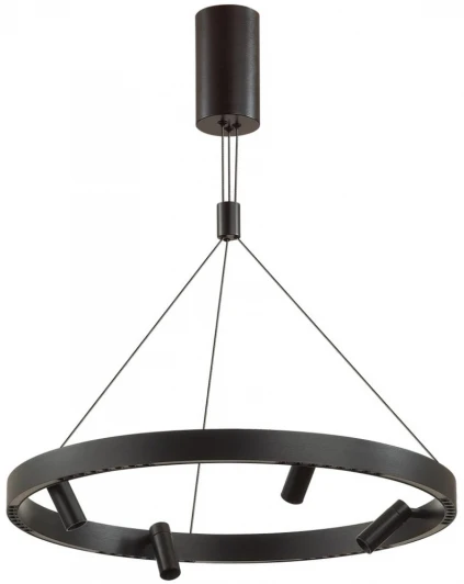 6683/77L Подвесной светильник Odeon Light Beveren 6683/77L брашир.черный/металл/акрил IP20 LED 77W 6930Лм 3000K (220V, на проводе, круглые)