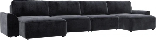 128358 Диван п-образный Лига-048 НПБ лонг Лига Диванов (Велюр) арт.128358