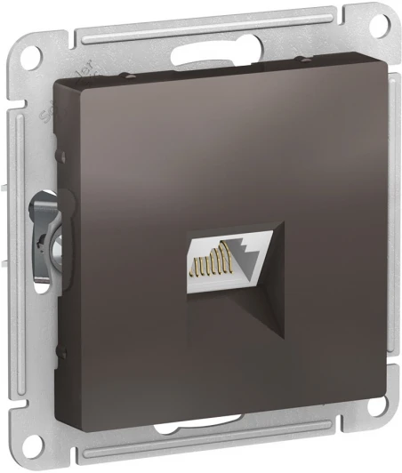 ATN000683 Розетка встраиваемая Ethernet RJ-45 (мокко) Systeme Electric AtlasDesign ATN000683