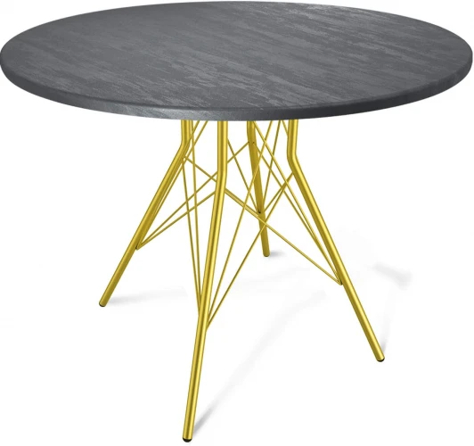 4720614807 Стол Sheffilton SHT-TU2-1/ТТ 90 МДФ золото/каменный уголь