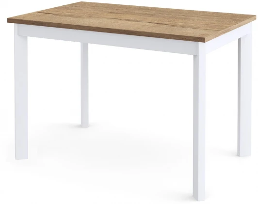 00-00061721 Стол L110 Дуб Галифакс натуральный (ЛДСП EGGER)/Опоры белый Dikline 00-00061721