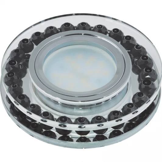 DLS-P102 GU5.3 CHROME/BLACK Встраиваемый точечный светильник Fametto Peonia DLS-P102 GU5.3 CHROME/BLACK